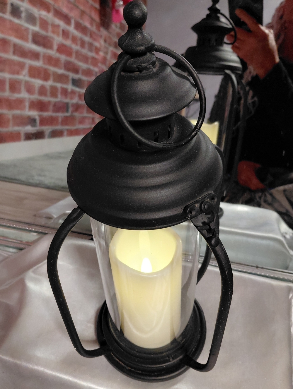 Interior OR Porch Decorative Lantern with Battery Candle Just GORGOUS